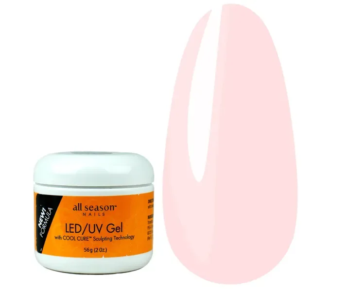 Гель All Season UV/LED Gel Pink - полупрозрачный розовый средней вязкости