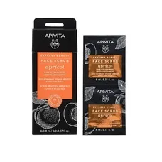 Скраб Apivita EXPRESS BEAUTY мяке відлущування шкіри обличчя з абрикосом 2*8 мл