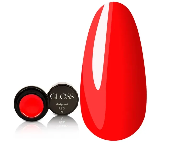 Гель-фарба Gloss - червона, 3 мл (0073316)