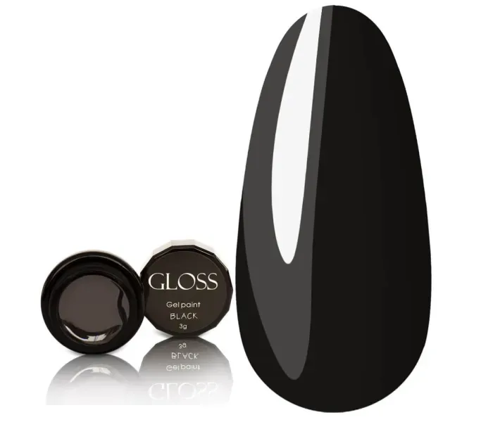 Гель-фарба Gloss - чорна, 3 мл (0073309)