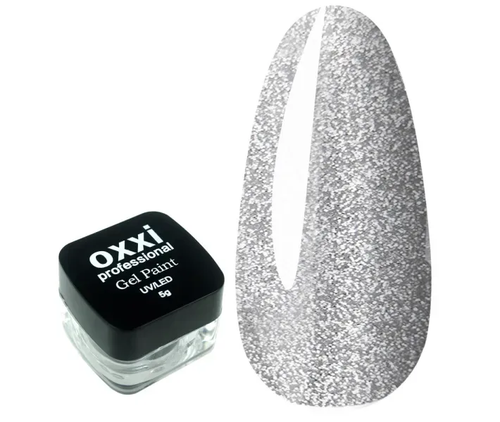 Гель-фарба Oxxi №4 - срібло, 5 мл (0064638)