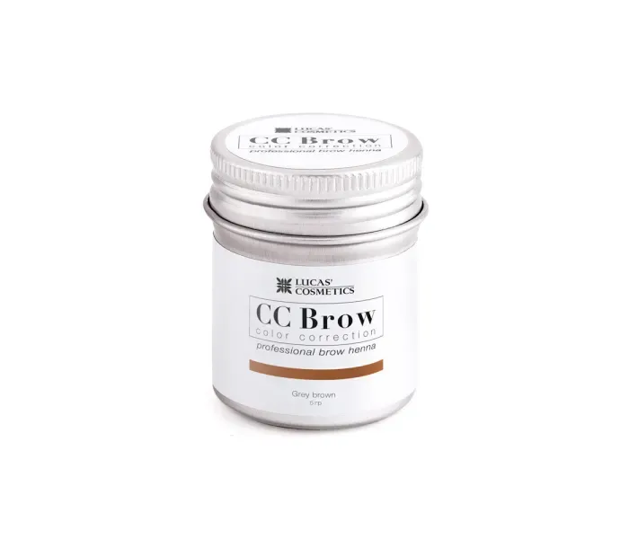 Хна для брів в баночці Lucas CC Brow - сіро-коричневий