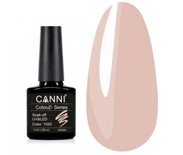 Гель-лак Canni Colorit 1020 - крем-брюле, 7,3 мл (0092806)