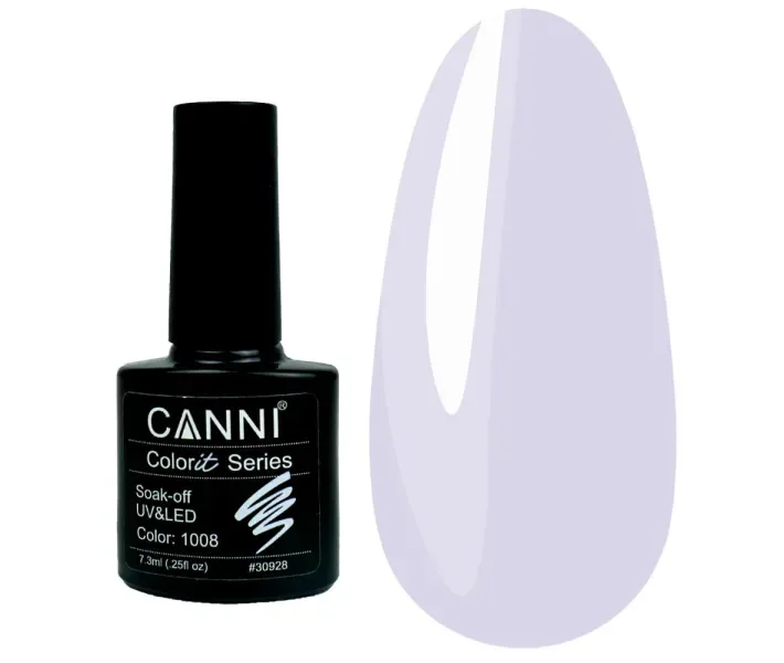 Гель-лак Canni Colorit 1008 - лавандовий, 7,3 мл (0092552)