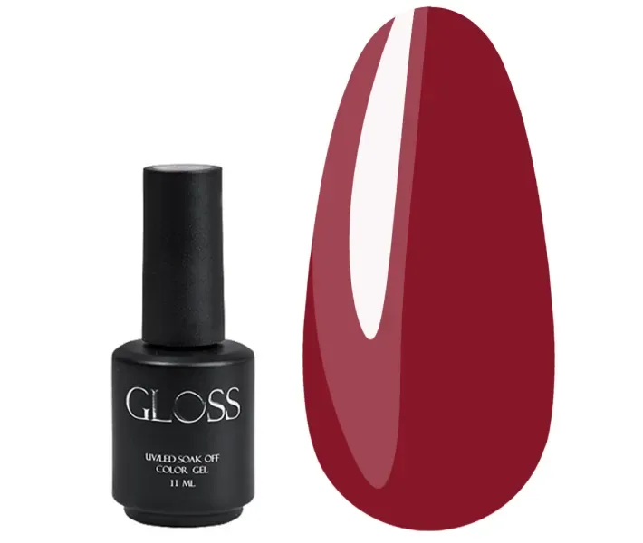 Гель-лак Gloss №214 - бордово-коричневий, 11 мл (0073224)