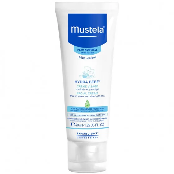 Дитячий зволожуючий крем для обличчя Mustela Hydra Bebé Crema Facial 40 мл