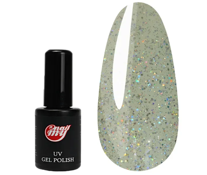 Гель-лак MY Nail №028 - срібний з голографічним блиском, 7 мл (0094533)