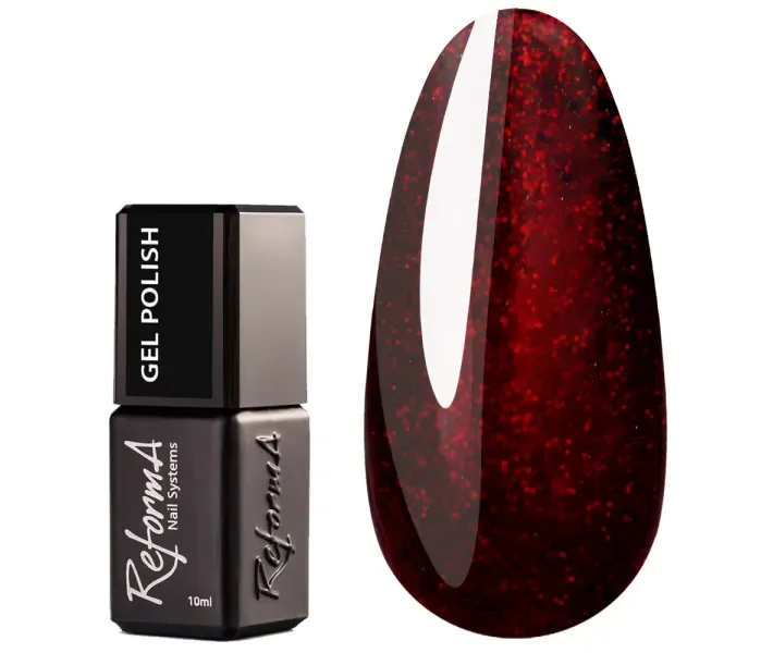 Гель-лак ReformA - Gift Box (бордовий з мікроблиском), 10 мл (941884) (0084363)