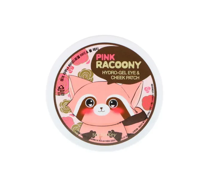 Патчи под глаза Secret Key Pink Racoony Hydrogel Eye&Cheek Patch (0094529)