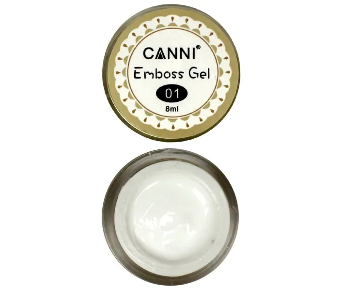 Гель-паста CANNI Emboss Gel №01 - белый, 8 мл (0060086)