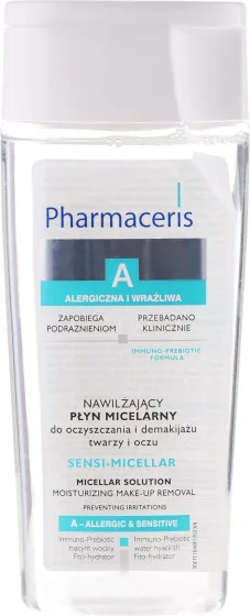Pharmaceris A Sensi-Micellar moisturizing Make-Up Removal - Міцелярна вода для очищення шкіри обличчя і очей