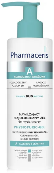 Pharmaceris A Physiopuric-Gel Moisturizing Physiological Cleansing Gel - Зволожуючий фізіологічний гель для обличчя