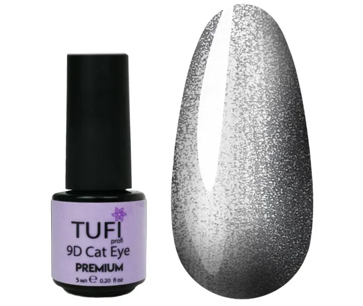 Гель-лак TUFI Profi Premium Cat Eye 9D №01 Срібний оксамит 5 мл (0095269)