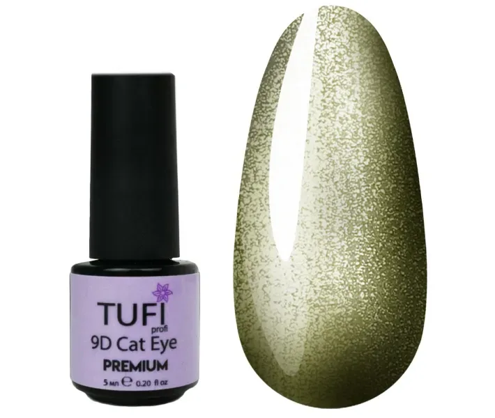 Гель-лак TUFI Profi Premium Cat Eye 9D №02 Золотий оксамит 5 мл (0095270)