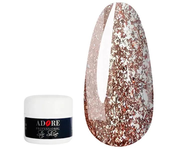 Глиттер-гель ADORE Star Shine Gel №04 - бронзовый, 5 мл (0068580)