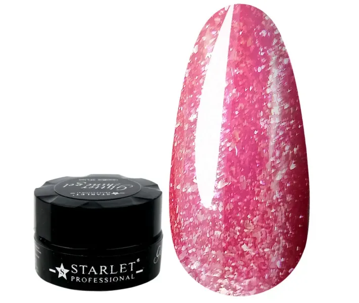 Глиттер-гель Starlet №11 - глиттер нежно-красный, 10 мл (0067758)