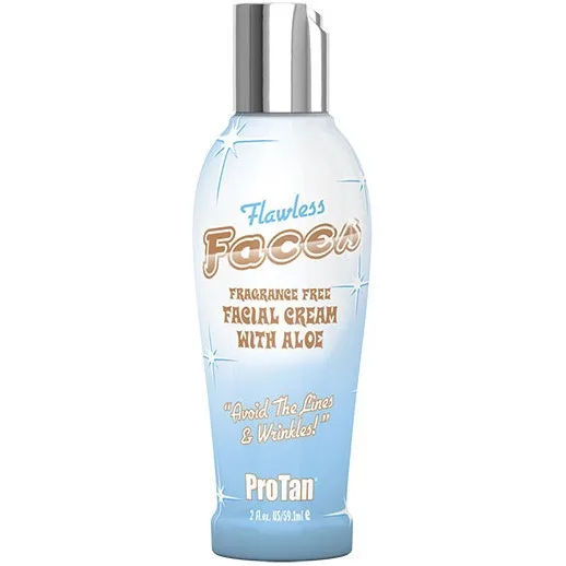 Pro Tan Flawless Faces Fragrance Free Facial Cream With Aloe - Лосьйон для засмаги обличчя