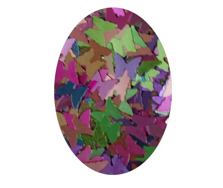 Декор в баночке Nail World бабочки микс