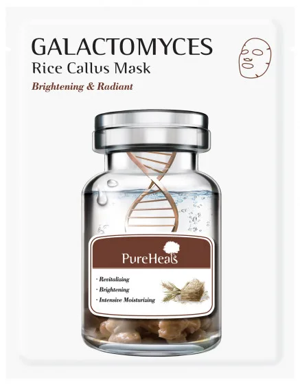 PureHeal's Galactomyces Rice Callus Mask - Тканинна маска з галактомісісом для сяйва шкіри