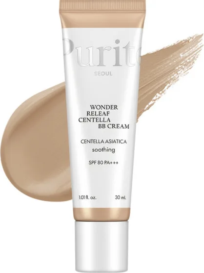 Purito Wonder Releaf Centella BB Cream SPF 80 PA+++ - BB крем для чутливої ​​шкіри з екстрактом центели