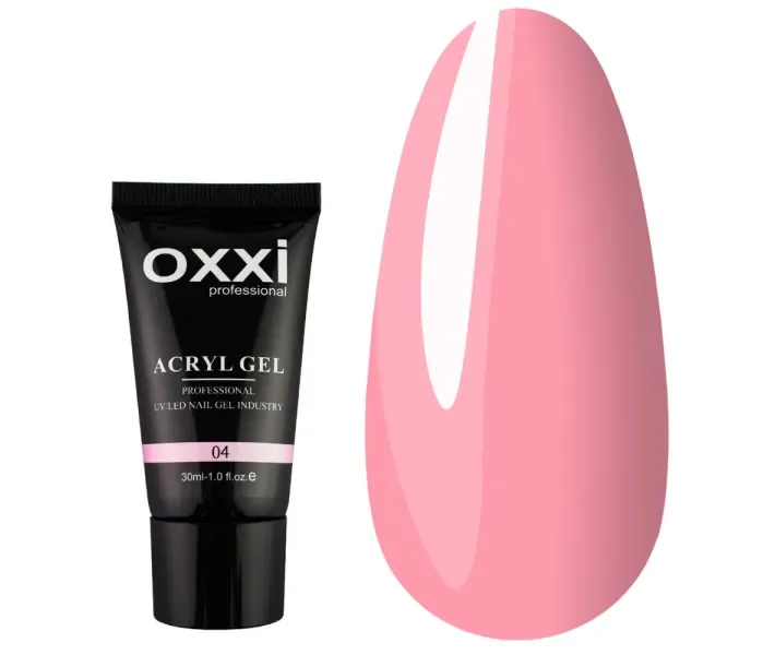 Полигель OXXI Acryl Gel №4 - теплый розовый