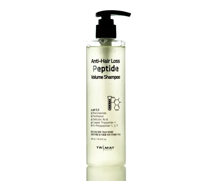 Безсульфатний слабокислотний шампунь від випадіння волосся TRIMAY Anti-Hair Loss Peptide Volume Shampoo ph 5.5 300 мл