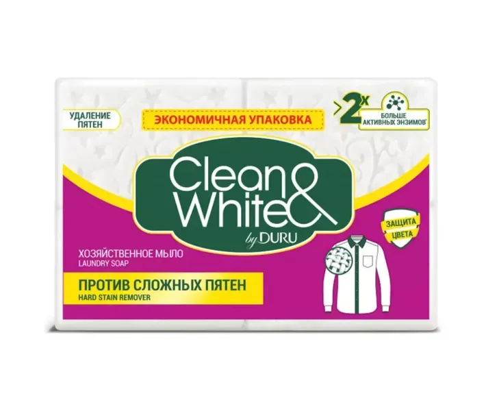 Мило господарське Duru Clean&White Проти плям, 125 г