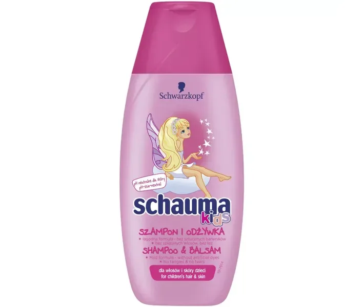 Шампунь-бальзам Schwarzkopf Shauma Kids Для дівчаток без сплутування волосся та сліз, 400 мл