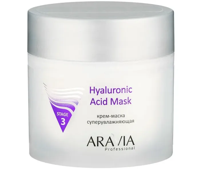 Крем-маска суперзволожуюча Aravia Professional Hyaluronic Acid Mask 300 мл (6002) Наявні