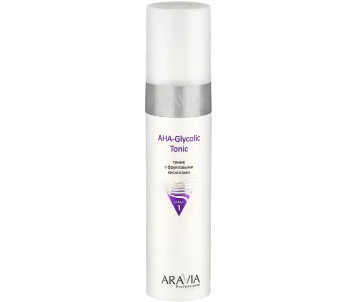 Тонік з фруктовими кислотами Aravia Professional AHA Glycolic Tonic 250 мл (6202)