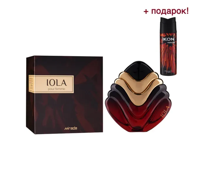 Парфумована вода для жінок Mirada Iola 95мл (MM40205) + парфюмований чоловічий дезодорант Ikon Smash 200 мл (MM43406) в подарунок!