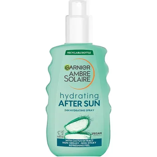 Зволожувальний спрей Garnier Ambre Solaire для шкіри обличчя та тіла після засмаги 150 мл