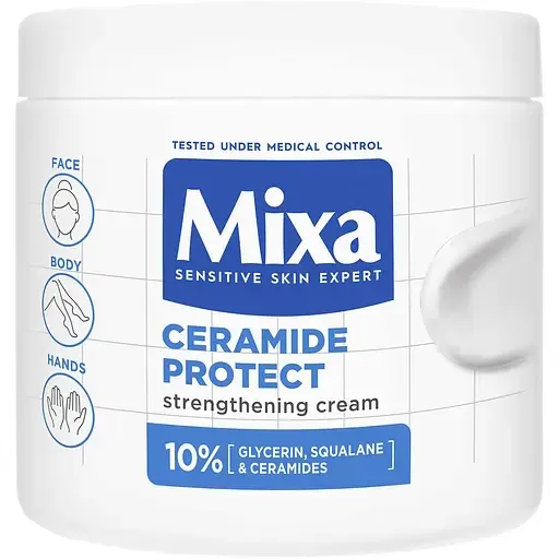 Зміцнювальний крем Mixa Ceramide Protect з керамідами для дуже сухої шкіри 400 мл