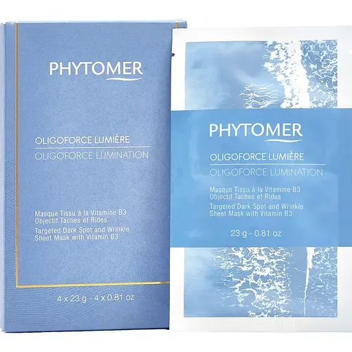 Маска для обличчя Phytomer Oligoforce Lumination Targeted Dark Spot and Wrinkle Sheet Mask With Vitamin B3 4 шт. х 23 г