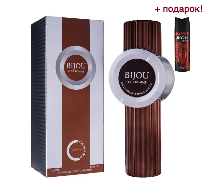 Туалетна вода для чоловіків Camara Bijou 90мл (MM41101) + парфюмований чоловічий дезодорант Ikon Smash (MM43406) в подарунок!
