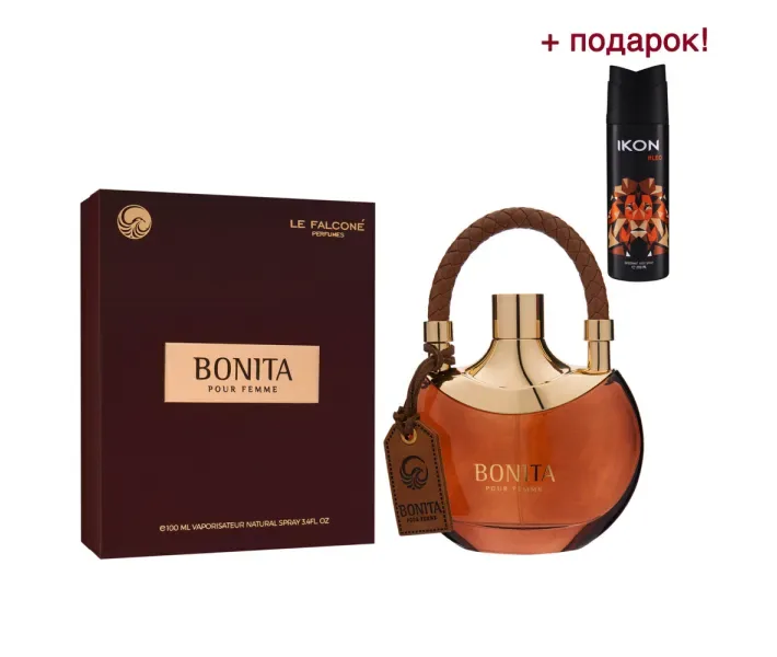 Парфумована вода для жінок Le Falcone Bonita 100мл (MM42201) + парфюмований чоловічий дезодорант Ikon Leo (MM43401) в подарунок!