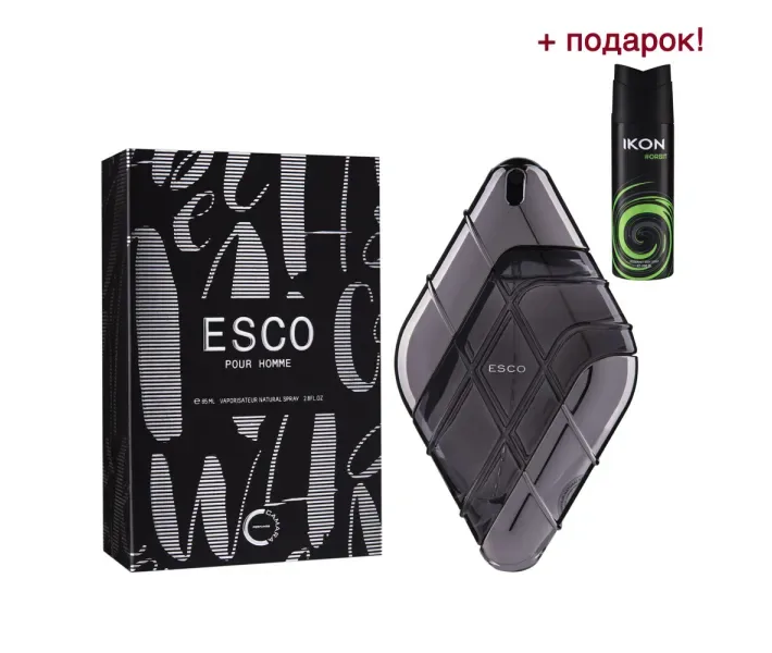 Туалетна вода для чоловіків Camara Esco 85мл (MM41102) + парфюмований чоловічий дезодорант Ikon Orbit (MM43403) в подарунок!
