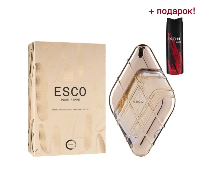 Парфумована вода для жінок Camara Esco 85мл (MM41204) + парфюмований чоловічий дезодорант Ikon Neo (MM43402) в подарунок!