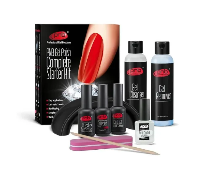 Стартовий набір для манікюру PNB Complete Starter Kit з лампою