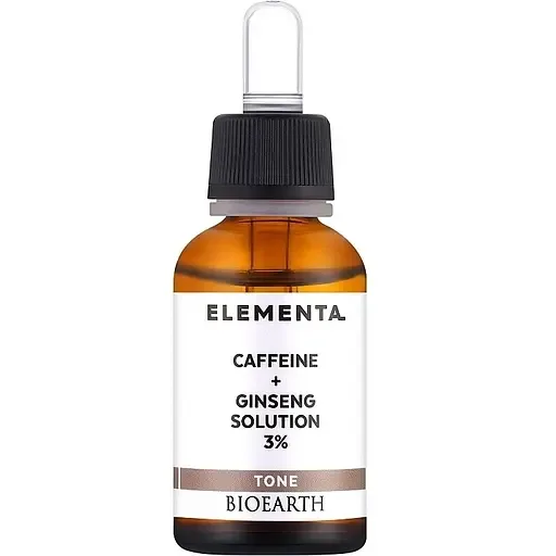 Сироватка для обличчя Bioearth Elementa Tone Caffeine + Ginseng Solution 3% 30 мл