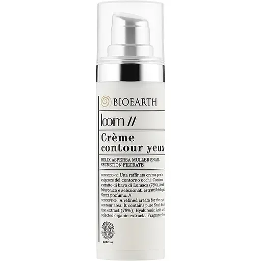 Крем для контуру очей Bioearth Loom Creme Contour Yeux з екстрактом слизу равлика 30 мл