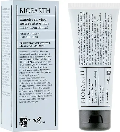 Маска для обличчя стимулювальна Bioearth Nourishing Cactus Pear Face Mask 100 мл