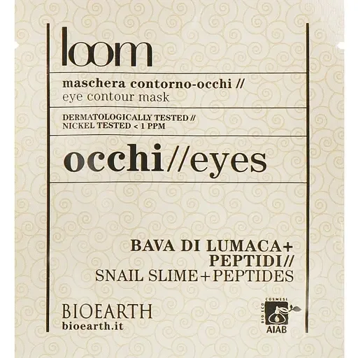 Контурна маска для очей Bioearth Loom на основі муцину равлика і пептидів 3 мл
