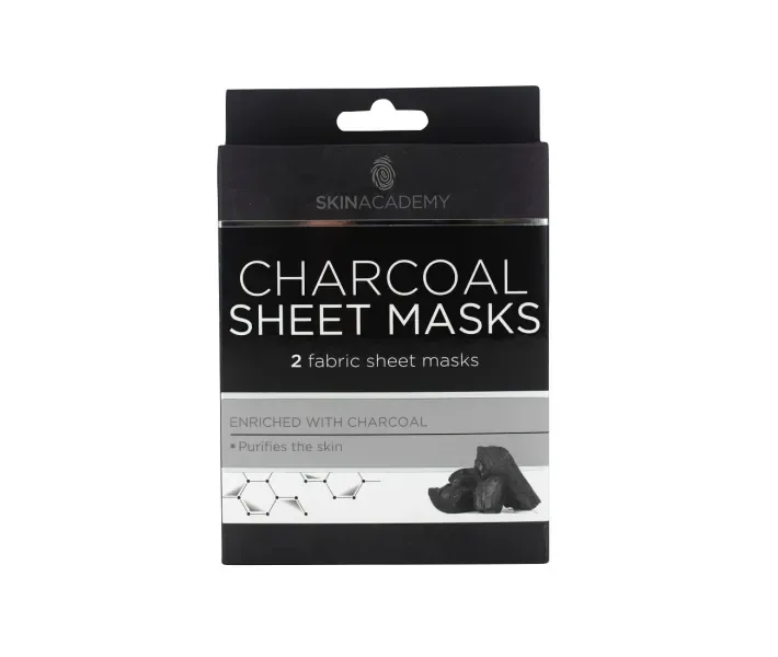 Маска тканинна для обличчя Skin Academy Charcoal 0.45 г х 2 шт