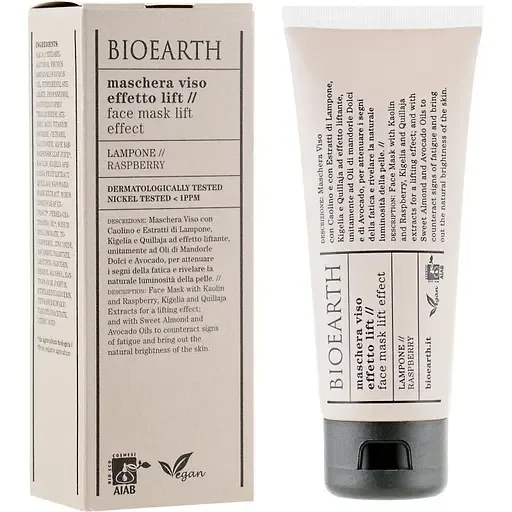 Маска для обличчя, ефект ліфтингу Bioearth Lifting-Effect Raspberry Face Mask 100 мл