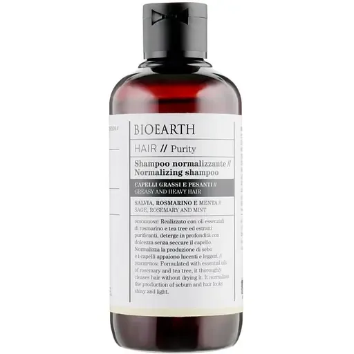 Шампунь для жирного волосся Bioearth Hair Normalising Shampoo 250 мл