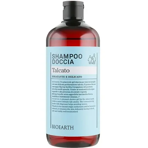 Шампунь-гель для душу 3 в 1 Bioearth Shampoo-Doccia Talcato 500 мл