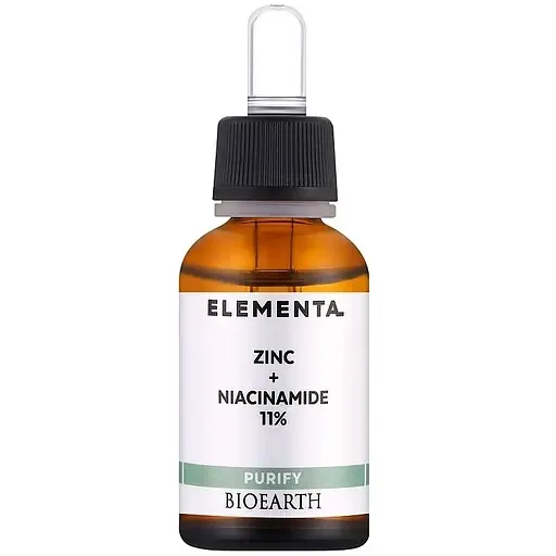 Сироватка для обличчя Bioearth Elementa Purify Zinc + Niacinamide 11% 15 мл
