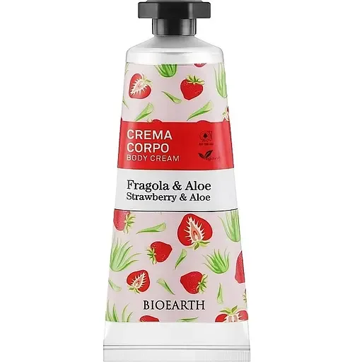 Крем для тіла Bioearth Family Strawberry & Aloe Body Cream 75 мл