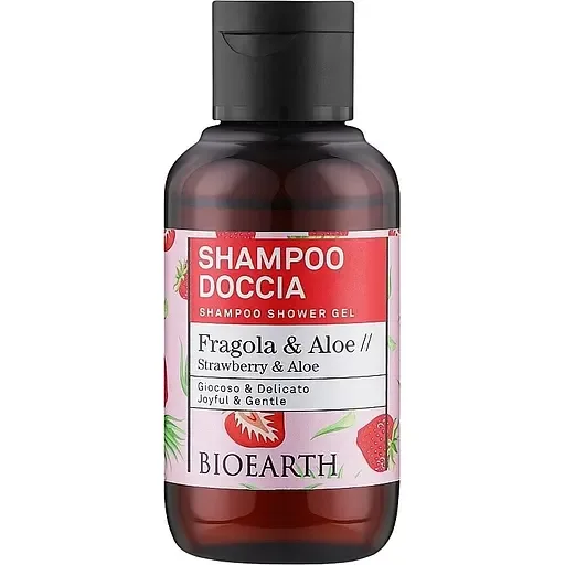 Шампунь-гель для душу Bioearth Family Strawberry & Aloe Shampoo Shower Gel 100 мл